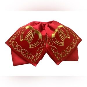 Traditional Mexican Bown Red and Gold embroidered nwot